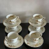Coffee service Bernardaud Limoges Reine Elisabeth 1957