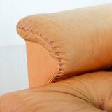 Striking De Sede DS101 Cognac Leather Lounge Chair DS17. Switzerland, 1970s