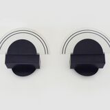 Pair of vintage Italian design metal wall lights from the 80s