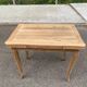Small dining table, extendable Louis XV kitchen table, stripped oak.