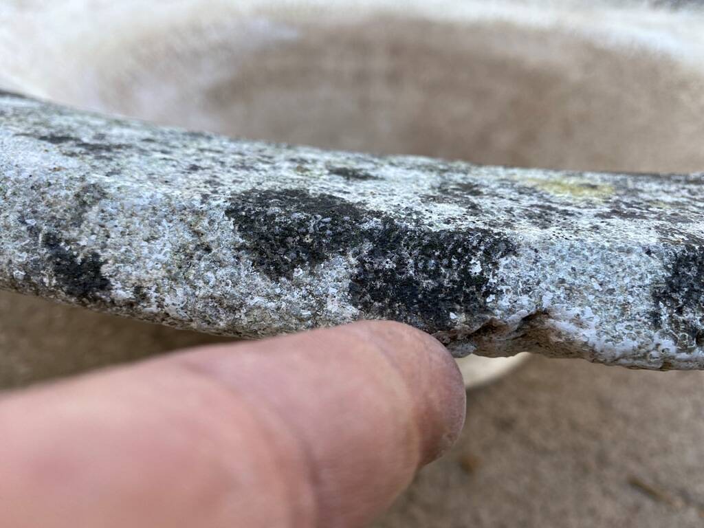 Vintage 1950s concrete stone composite planter bowl