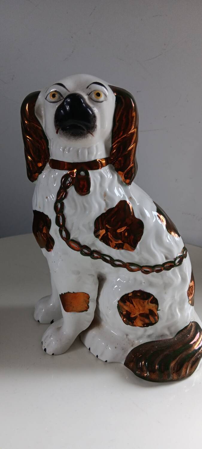 Jersey earthenware Staffordshire dog