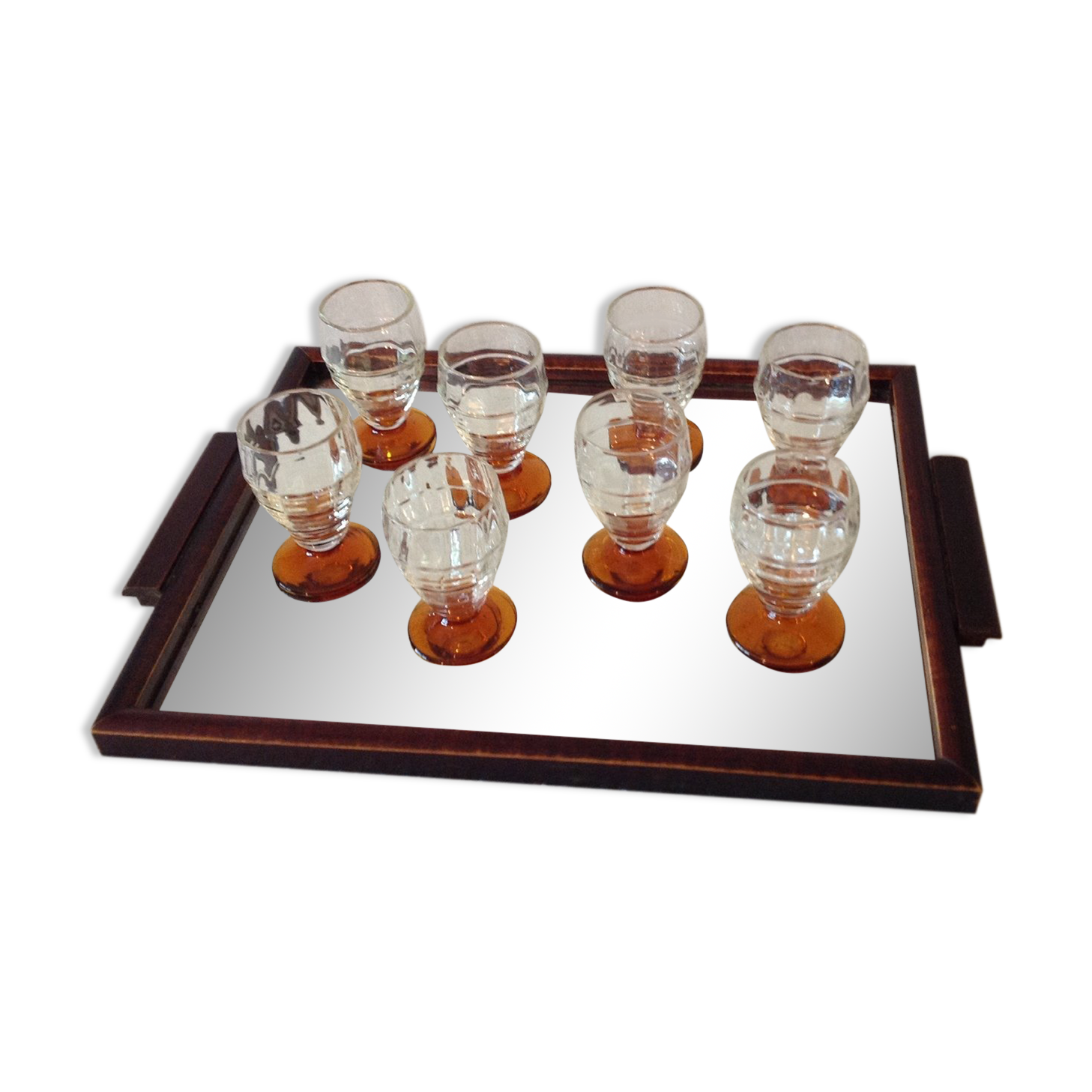 8 Art Deco rum glasses