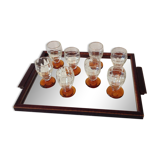 8 Art Deco rum glasses