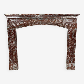 Louis XIV style fireplace in red marble