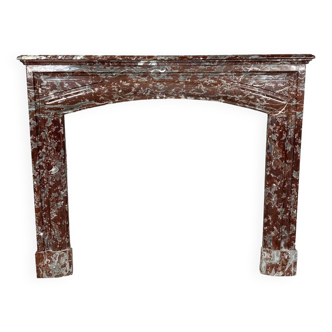 Louis XIV style fireplace in red marble
