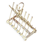 Porte-toast en argent massif Art Déco en forme de balle de golf et de club – Vaisselle de luxe vintage