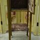 Side table / bedside table in red marble and brass – circa 1900