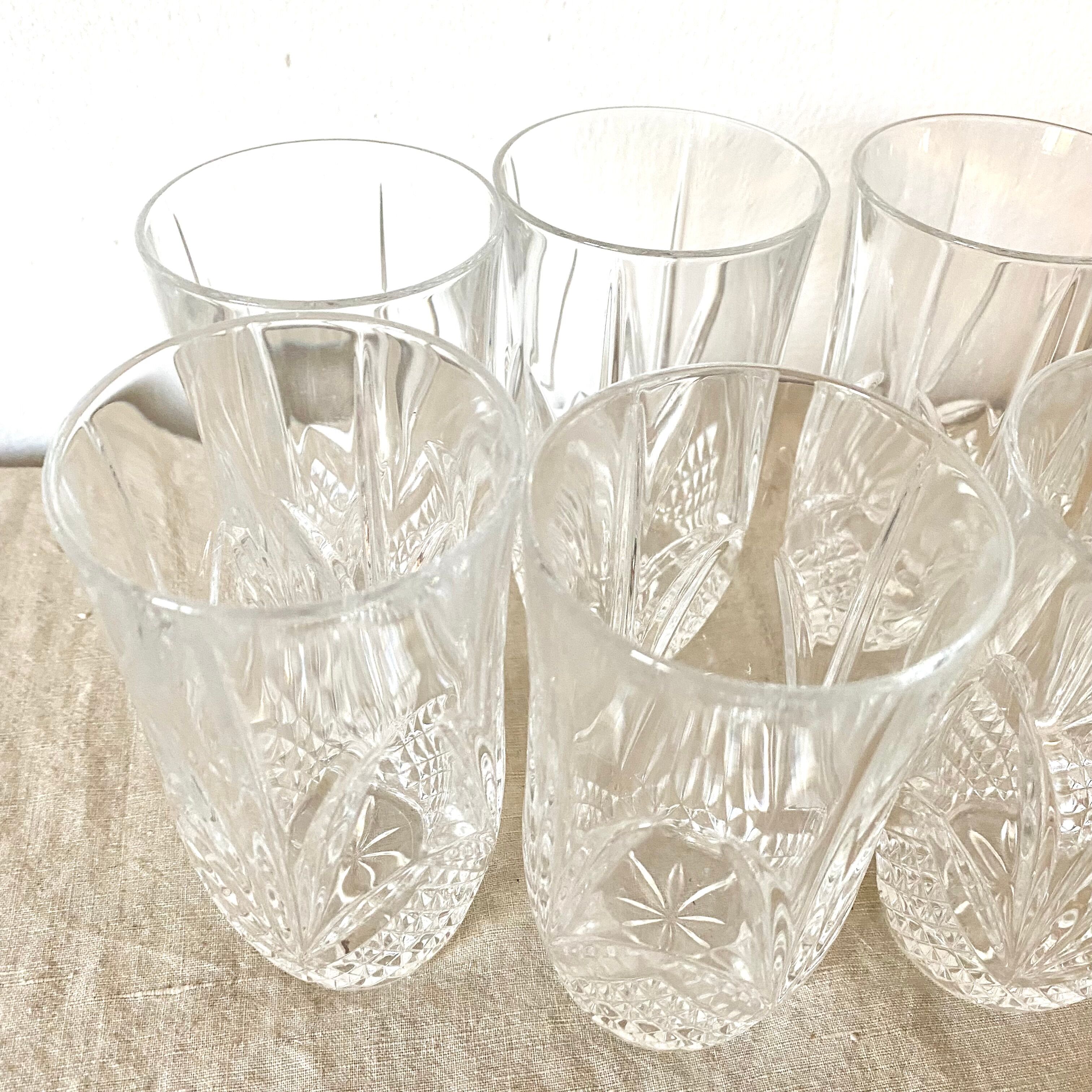 Crystal whisky glasses 80s