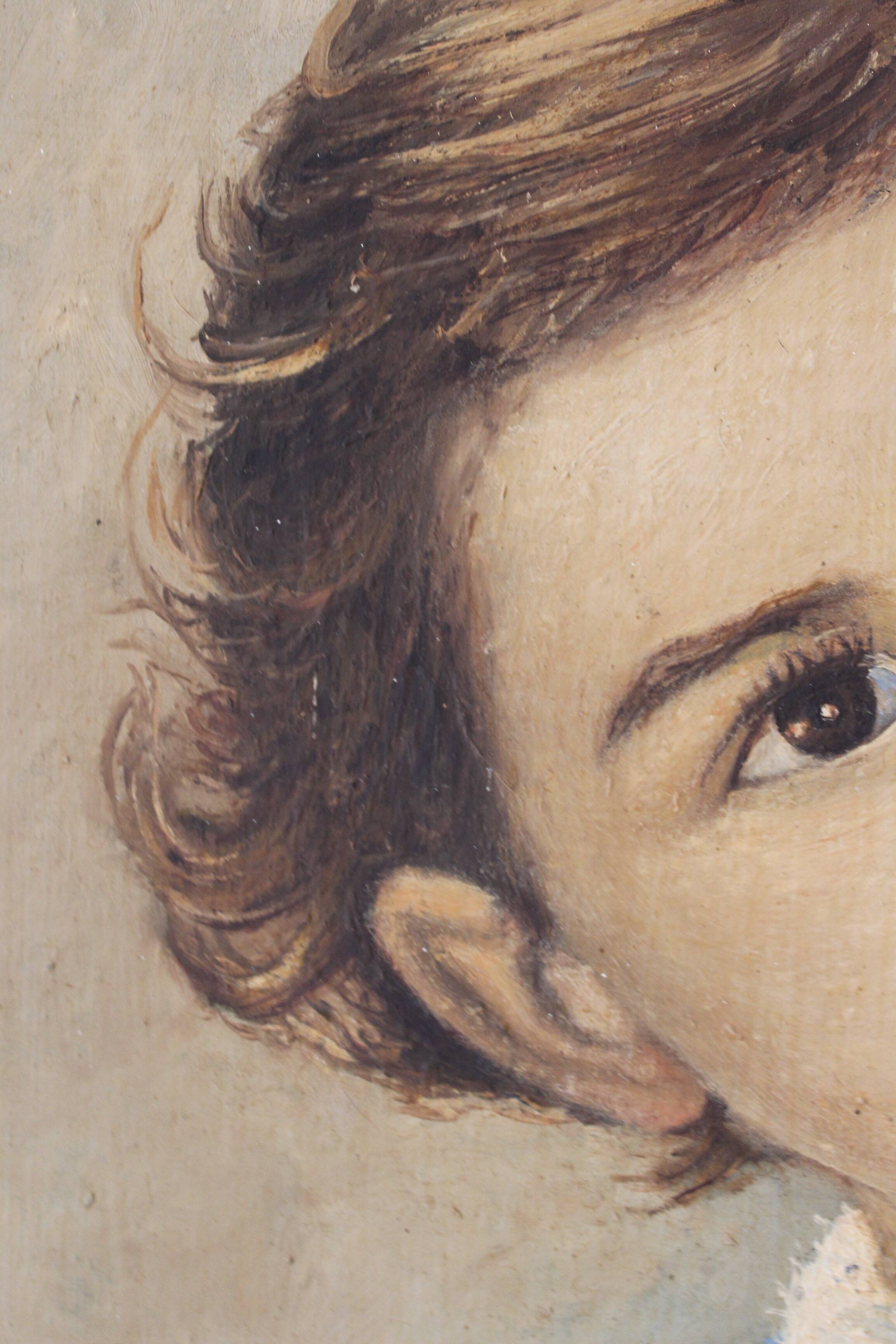 Child portrait oil painting