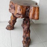 Solid wood stool