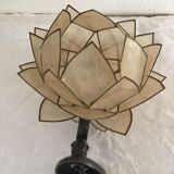 Lotus wall lamp in mother-of-pearl petals