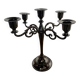 5-light chandelier in black varnished metal