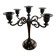 5-light chandelier in black varnished metal