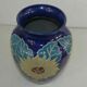 Ancient ceramic vase 50's flowers