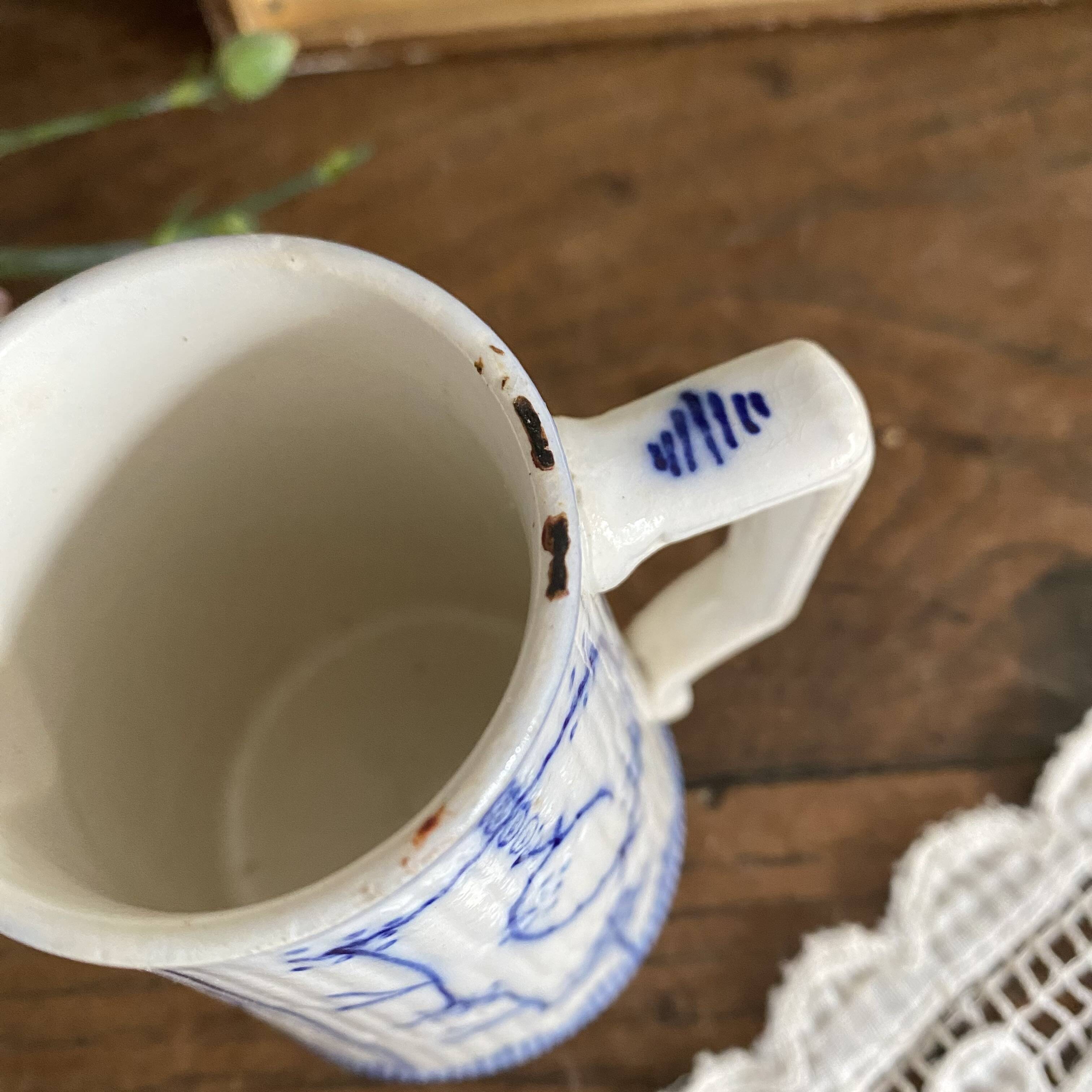 Old jug Sarreguemines Copenhagen 12 cm