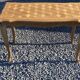 Vintage oak marquetry coffee table, Louis XV style - top motif