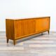 Walnut sideboard with sliding doors, 1950s, design Georg Satink
