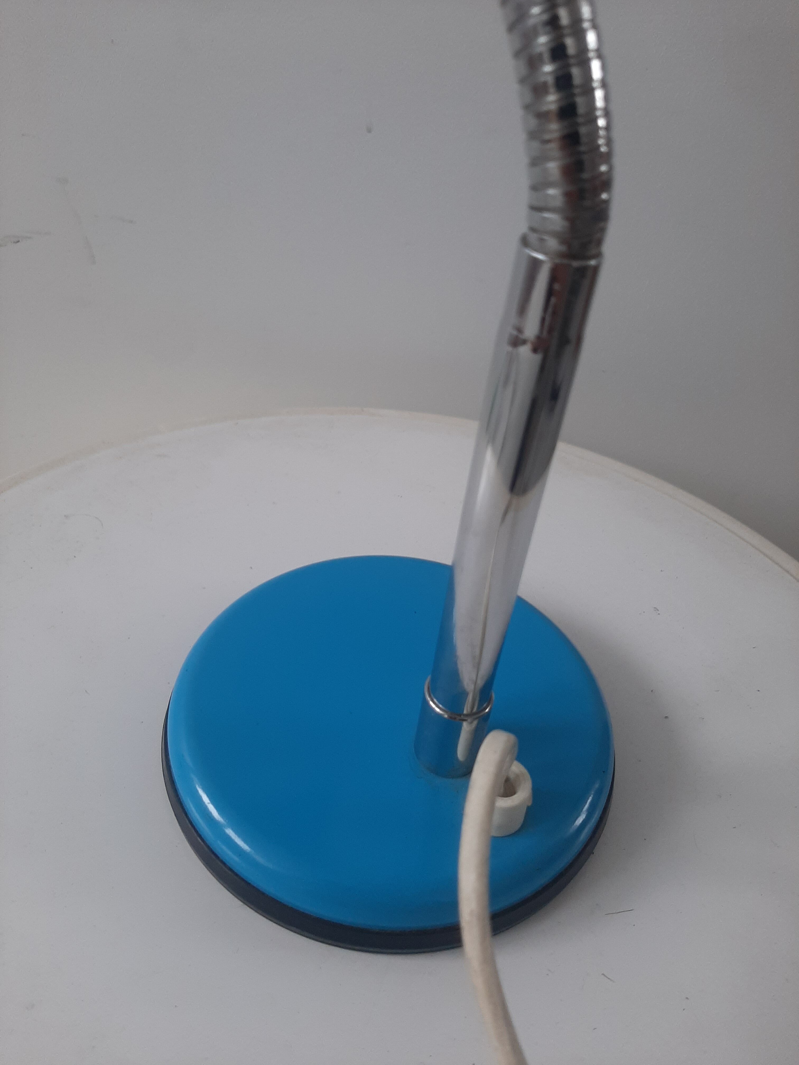 Vintage blue metal table lamp
