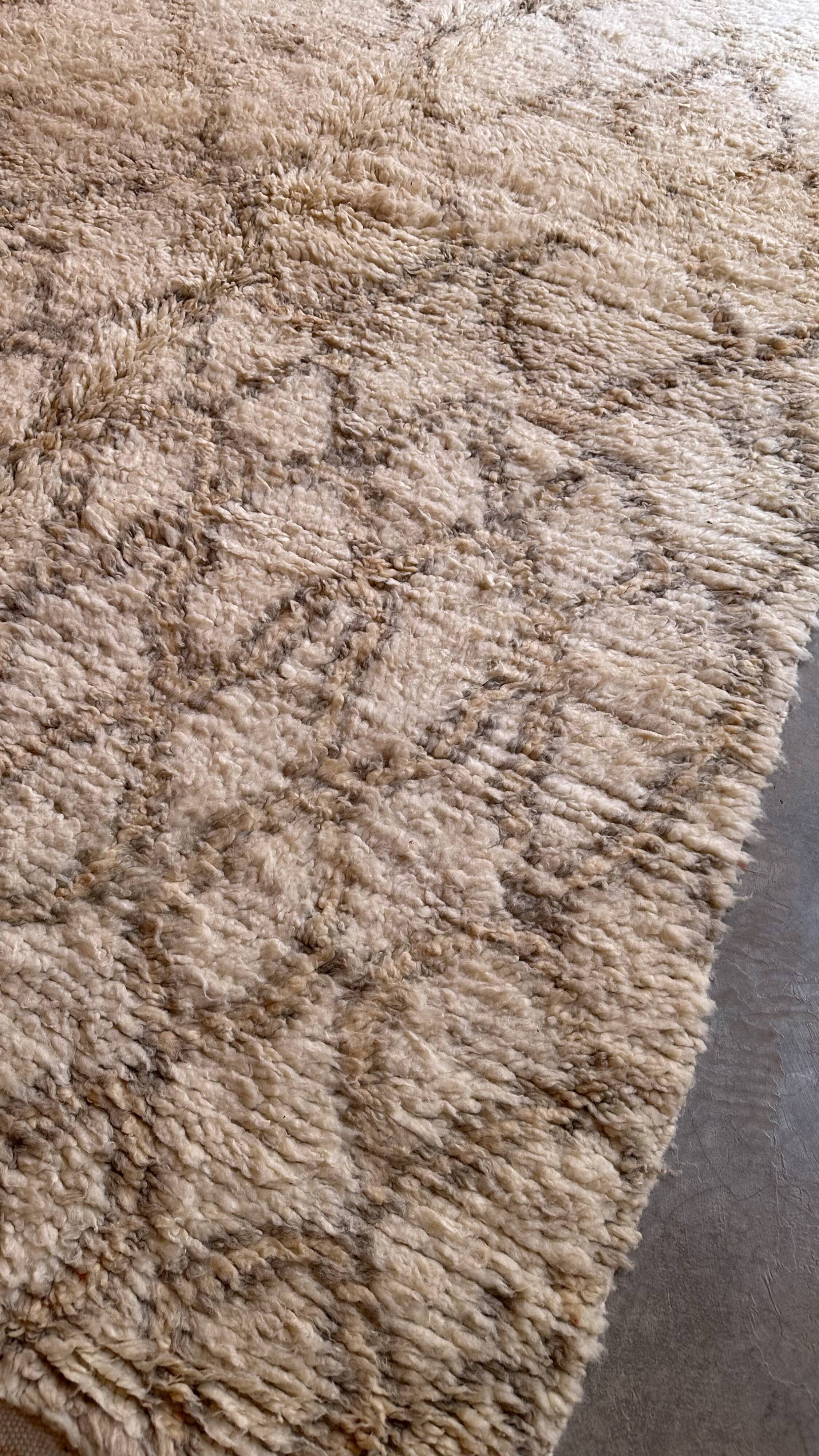 Talsint Beige Moroccan Rug - 350 x 158 cm