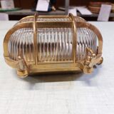 Brass marine corridor wall light