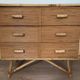 3-drawer rattan/bamboo chest of drawers attributed to Adrien Audoux and Frida Minnet. Circa 1950