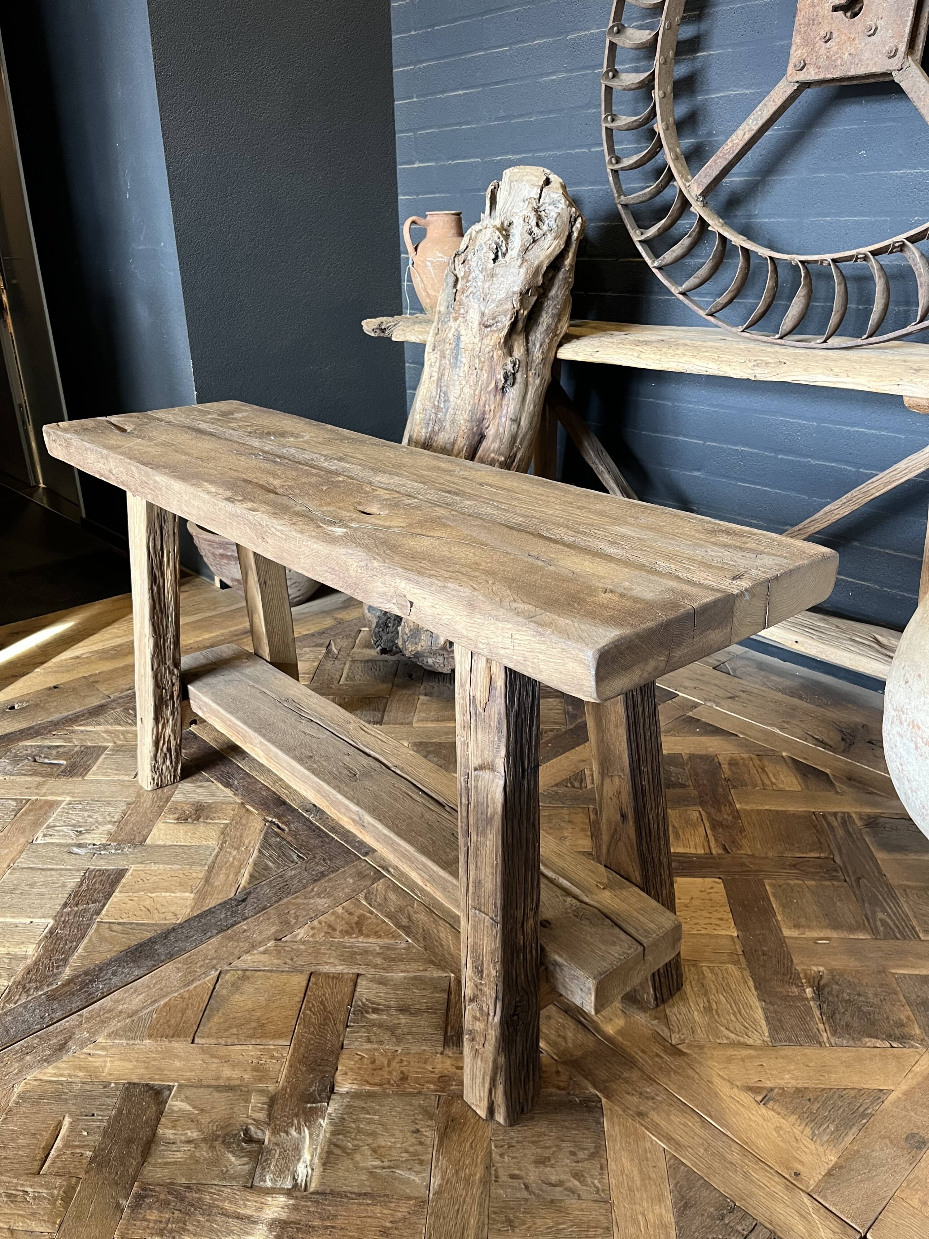 Console chêne massif ancien centenaire