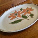 Round serving dish vintage Faïence from Lunéville St Clément 1970s Diameter