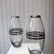 Paire de vases en verre et chrome années 70'