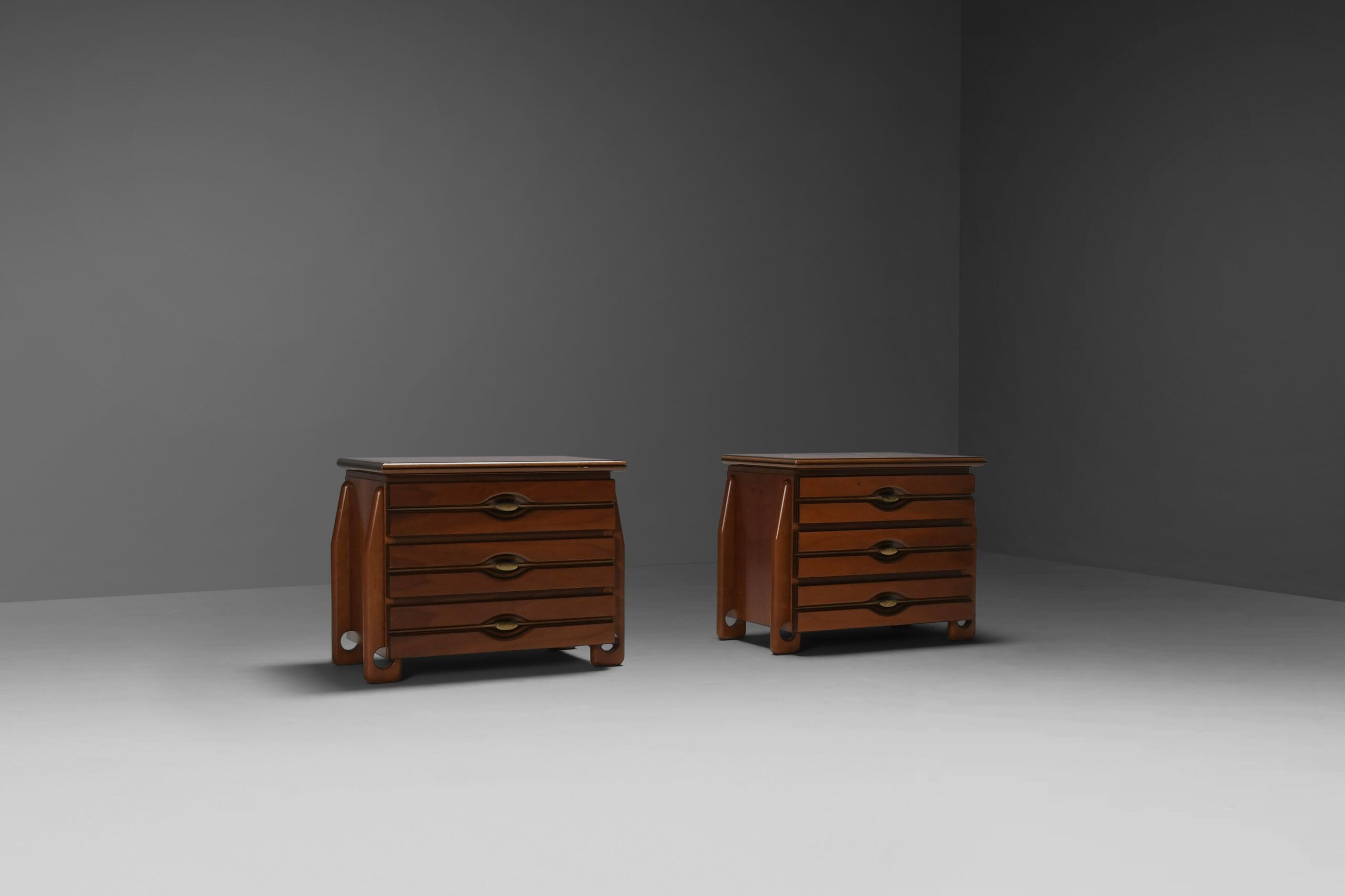 Set of Walnut Cabinets by Mobil Girgi