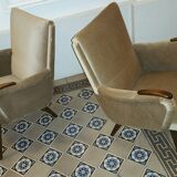 Pairs of armcchairs Danish 50/60s Arno Votteler knoll