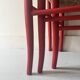 3 nesting stools in red wood e size, Italy 1970