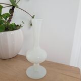White opaline soliflore vase