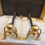Brass chenets
