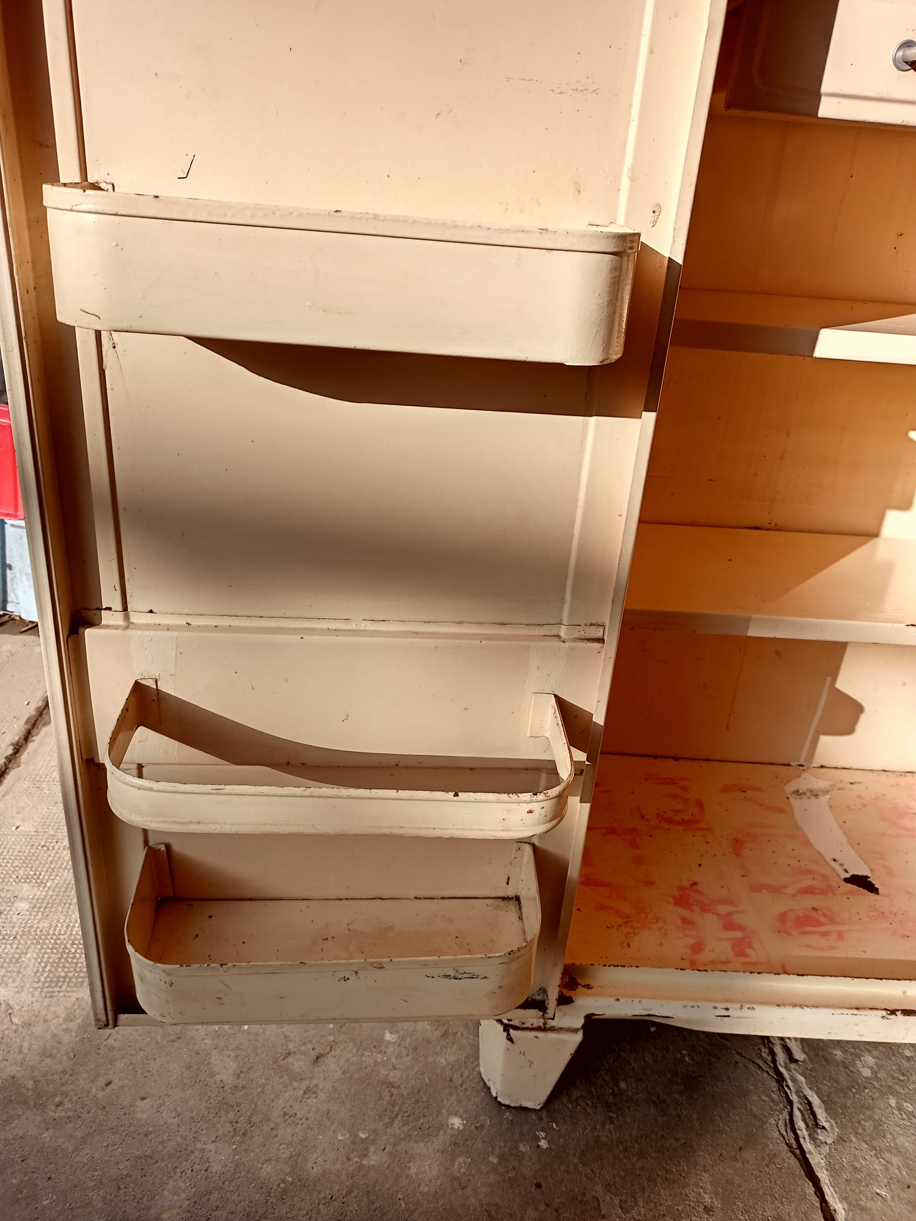 Two-door metal cabinet art deco