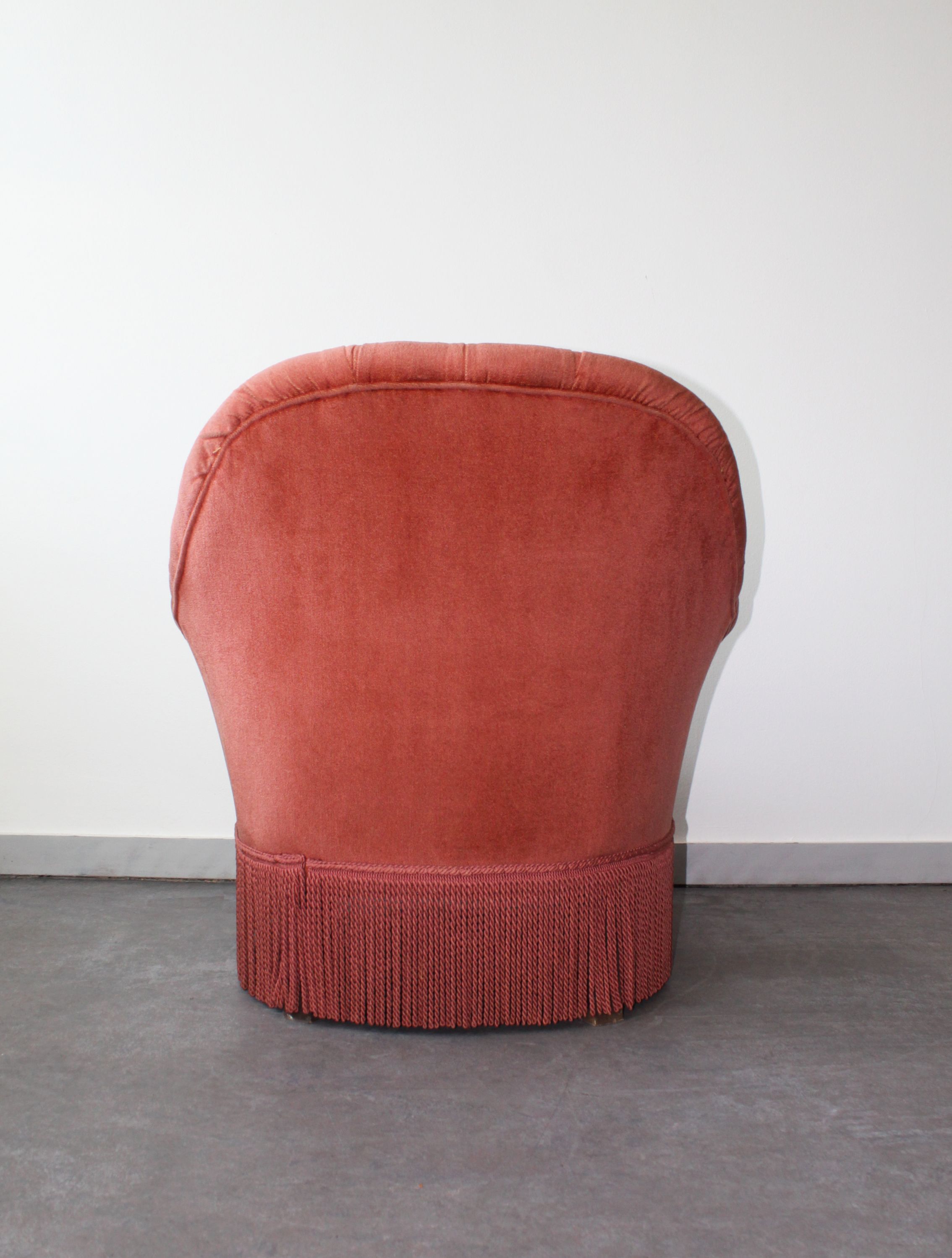 Upholstered toad armchair, 1970