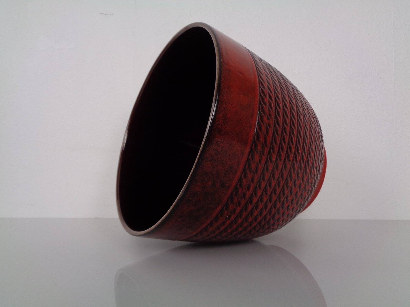 Large ceramic cachepot from Bay Keramik, Germany, 1970s.