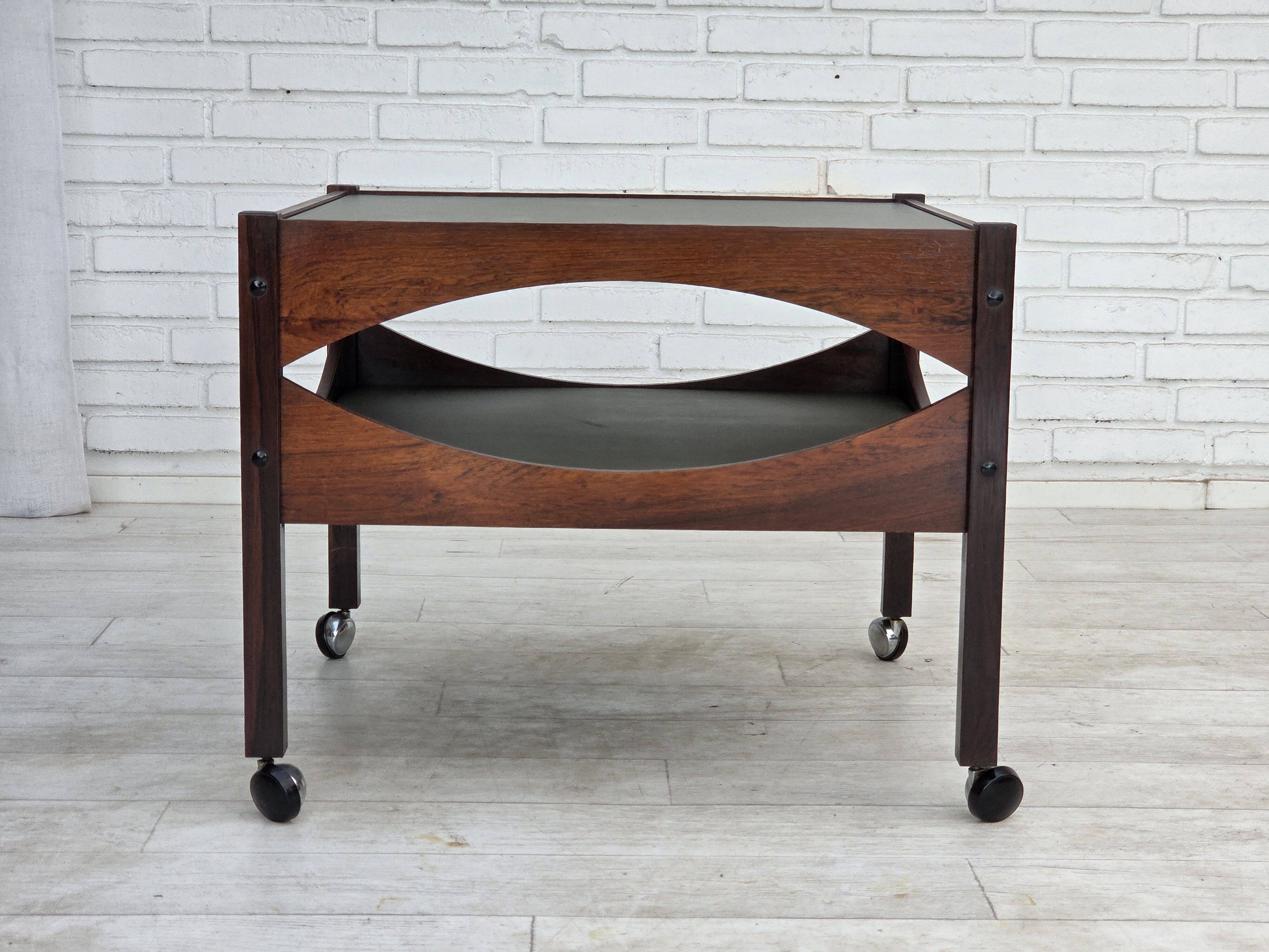 1970s, Danish design by Kristian Vedel. Side table model "Modus", teak wood