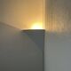Vintage corner wall light in white lacquered metal, France 1970