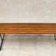 Banc design bois et acier vintage