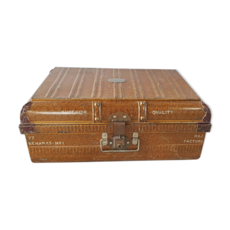 Ancient colonial travel trunk