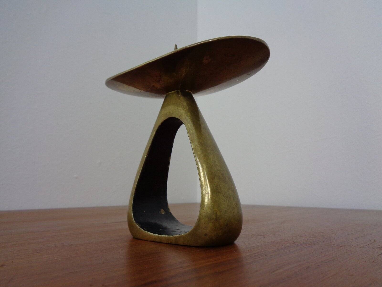 Austrian Model 3600 Candlestick in Brass by Carl Auböck, 1950s