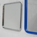 Pair of tubular steel mirrors, france, circa 1970