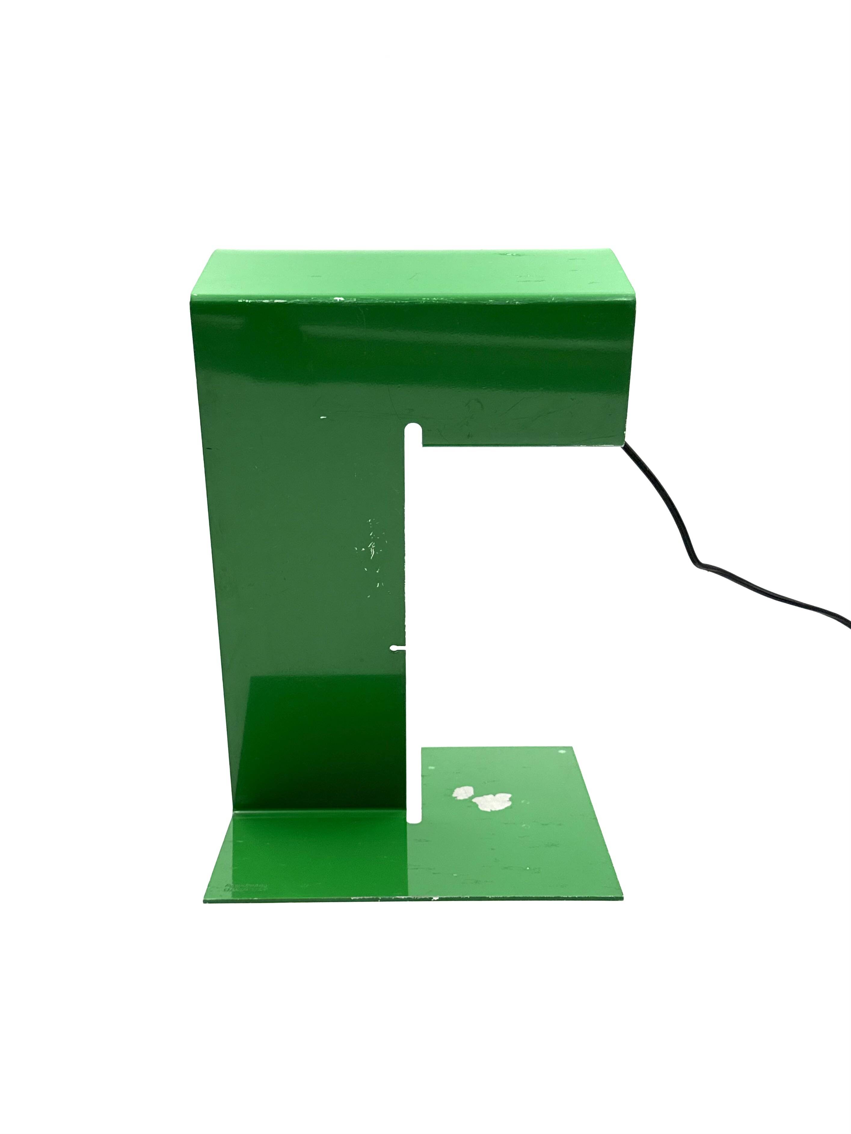 Green 'Blitz' Table Lamp, Trabucco, Vecchi, Volpi, Stilnovo Italy 1972