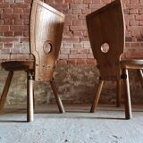 set of two brutalist chairs