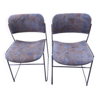2 60s David Rowland sleigh chairs