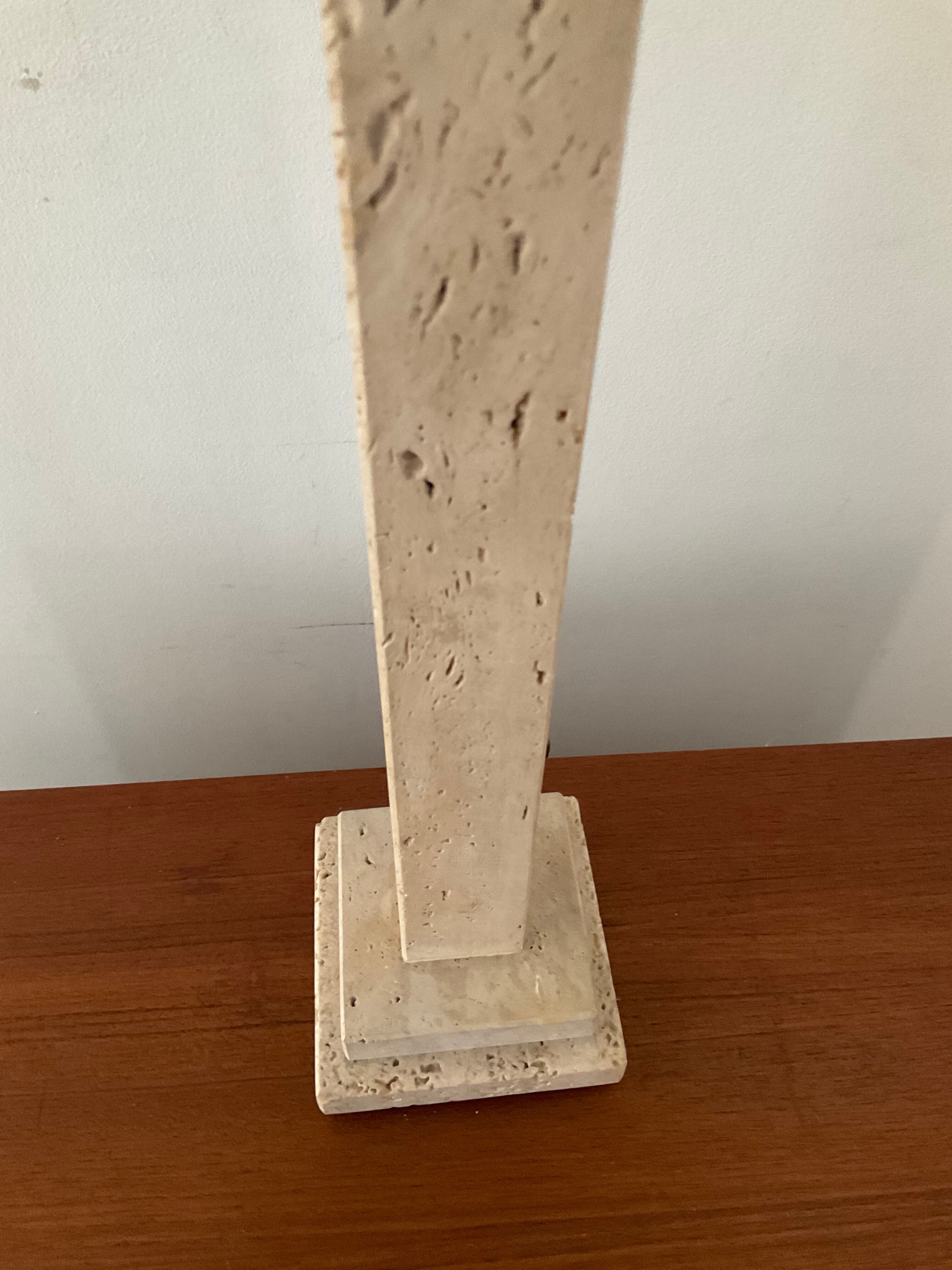 Vintage travertine lamp from the 70s