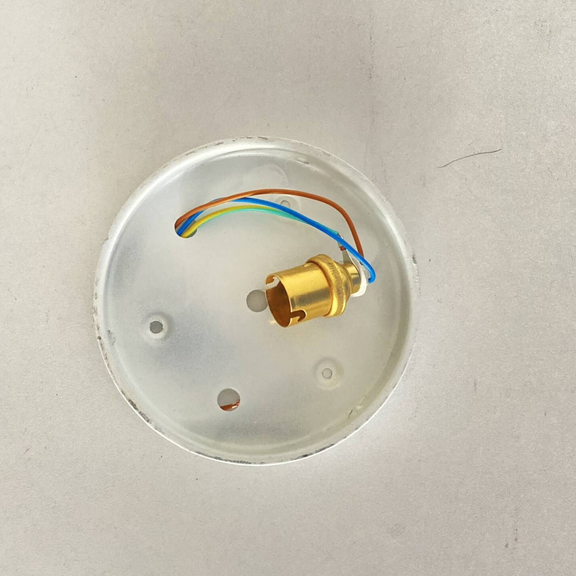 Round ceiling light wall light in minimalist glass 1970 1980 seventies eighties LAMP-7129
