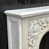 White carrara marble fireplace circa 1880