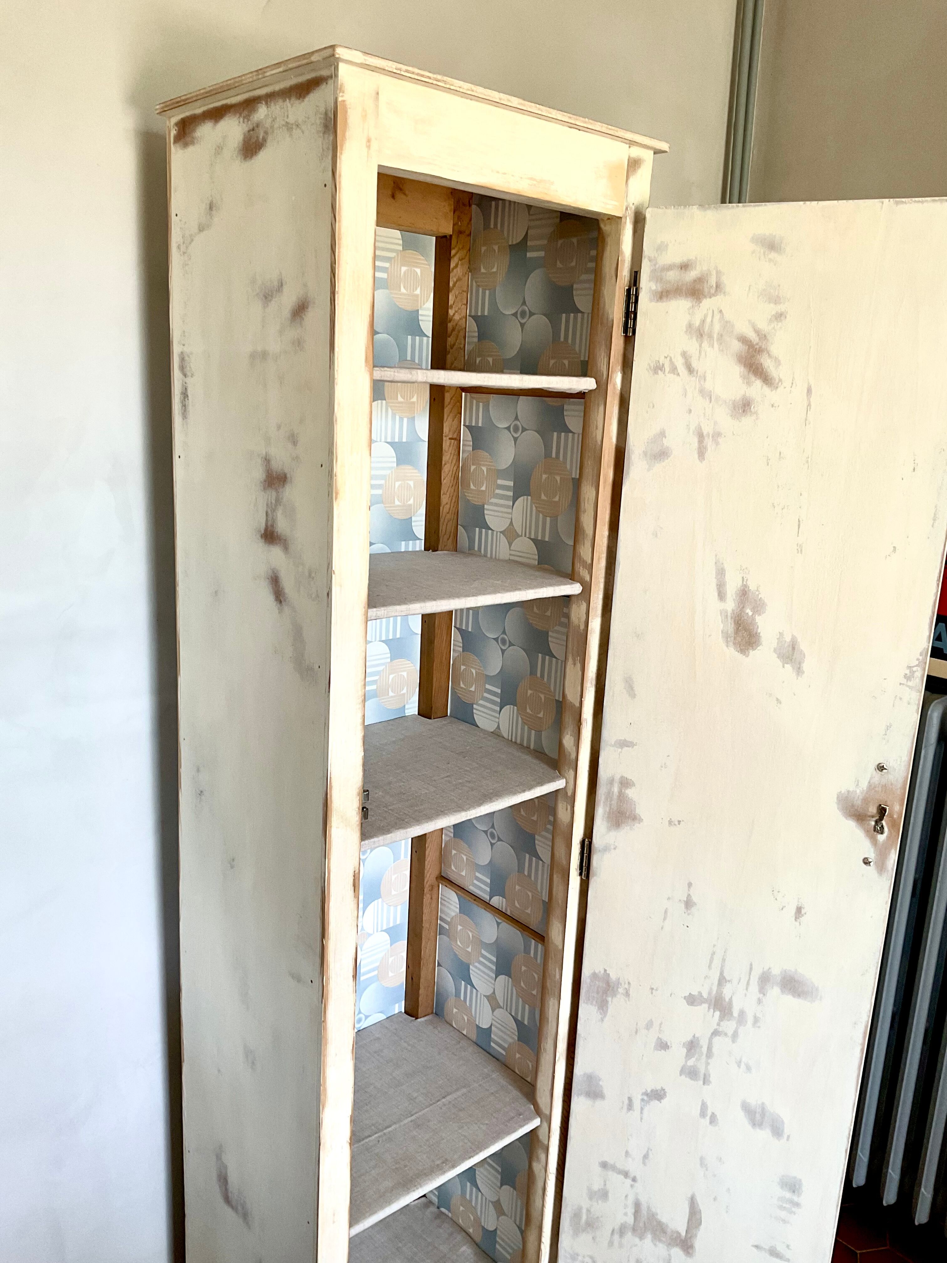 Patinated vintage column furniture